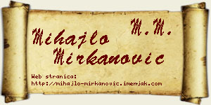 Mihajlo Mirkanović vizit kartica